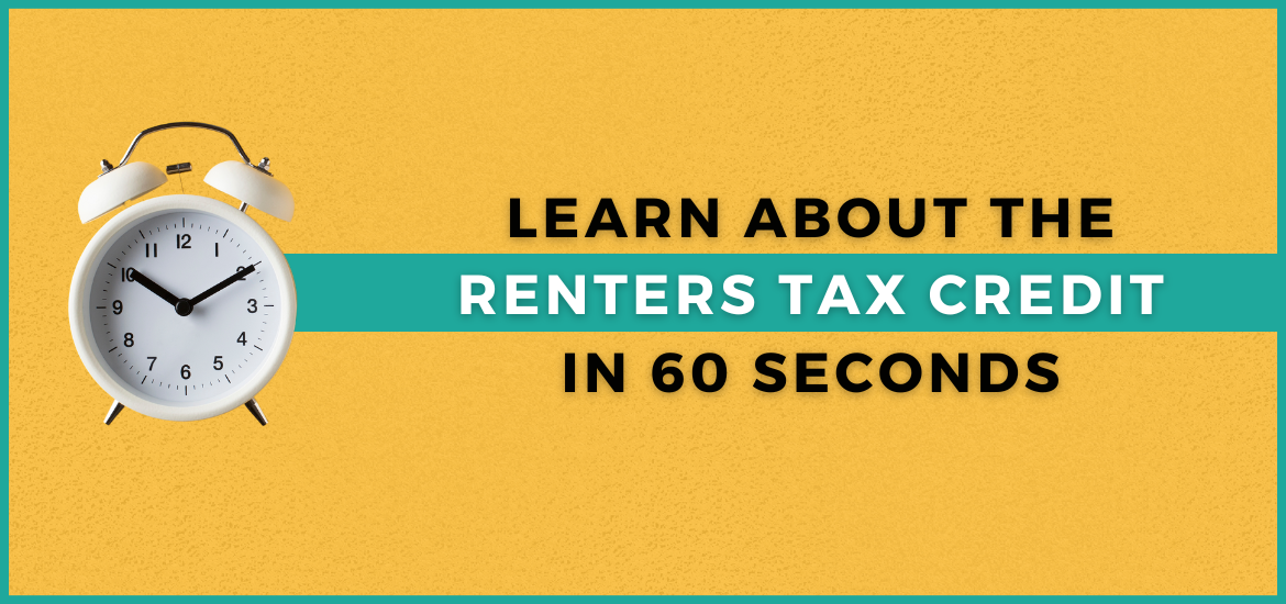 Renters Tax Credit Video Promo Link